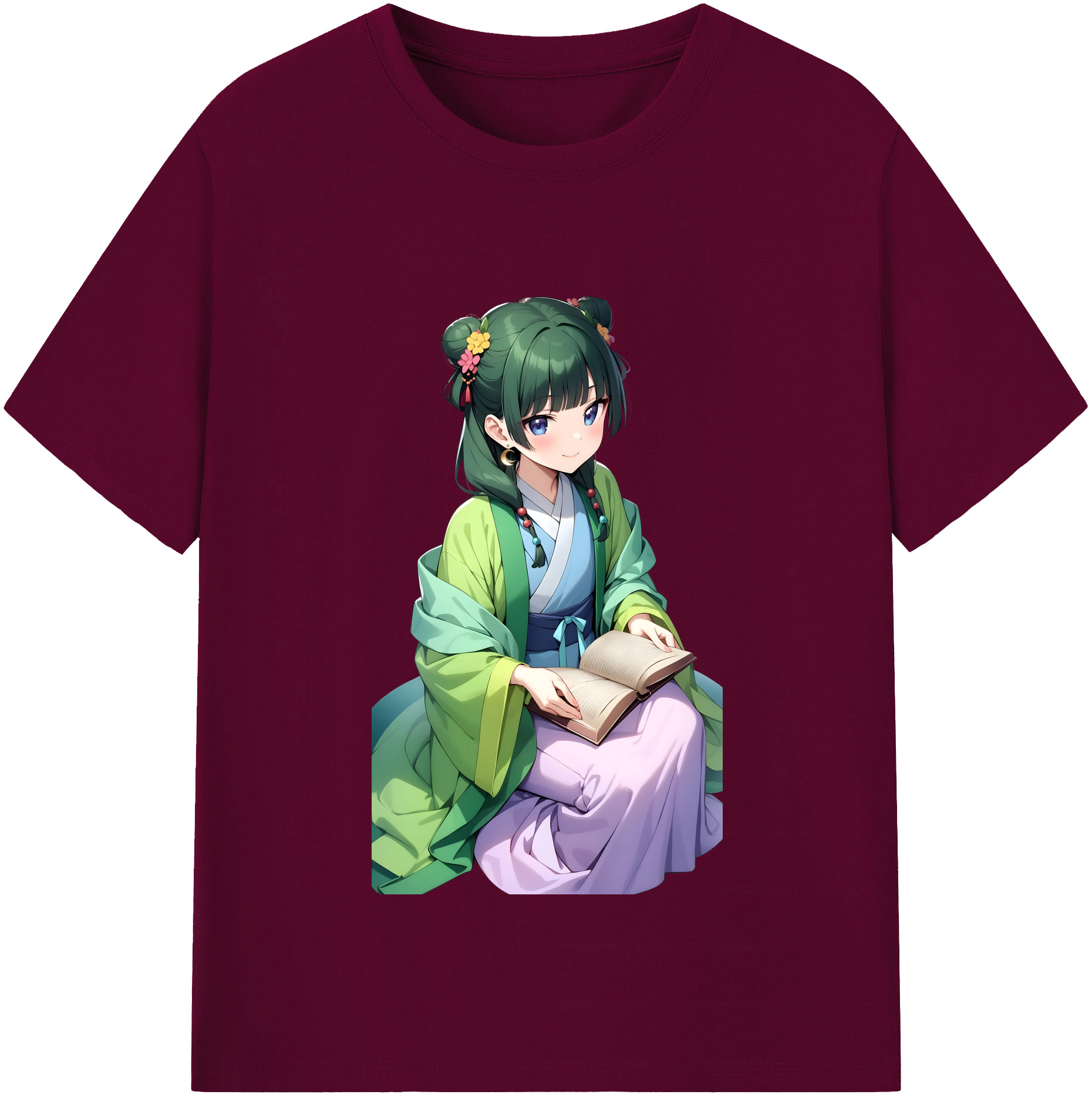 （画像用） 薬屋のひとりごと The Apothecary Diaries レディースカジュアルプリントTシャツ（綿100％）